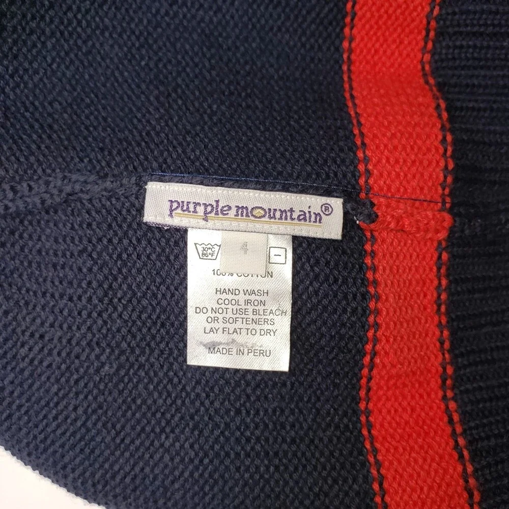 PURPLE MOUNTAIN Navy Blue Football Winter Hat Size 4 NEW